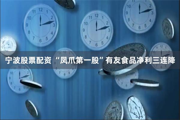 宁波股票配资 “凤爪第一股”有友食品净利三连降